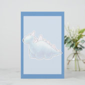Papeterie Dinosaure bleu-clair de bébé (Debout devant)