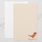 Papeterie Dinosaure rouge 0219 (Devant / Derrière)