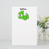Papeterie Dinosaure vert Pterodactyle ou Dragon Whoa Carton (Debout devant)