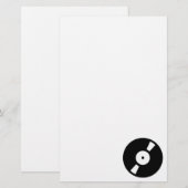 Papeterie disque vinyle rétro (Devant / Derrière)