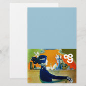 PAPETERIE DIVA EN BLEU , BEAUTÉ MODE MONOGRAMME (Devant / Derrière)