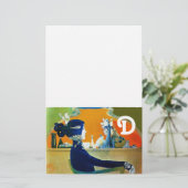 PAPETERIE DIVA EN BLEU, MONOGRAMME DE MODE BEAUTÉ (Debout devant)