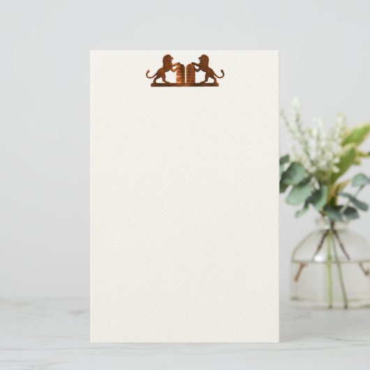 Papeterie Dix commandements et lions (Debout devant)