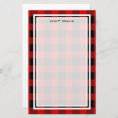 Papeterie do-it-yourself BG Buffalo plaqué Tartan noir rouge (Devant / Derrière)