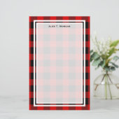 Papeterie do-it-yourself BG Buffalo plaqué Tartan noir rouge (Debout devant)