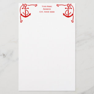 Papeterie do-it-yourself Couleurs Coin Ancre avec corde Roug