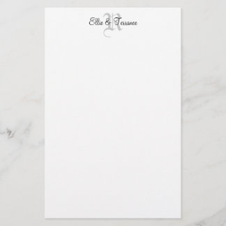 Papeterie do-it-yourself monogramme personnalisé stationnair