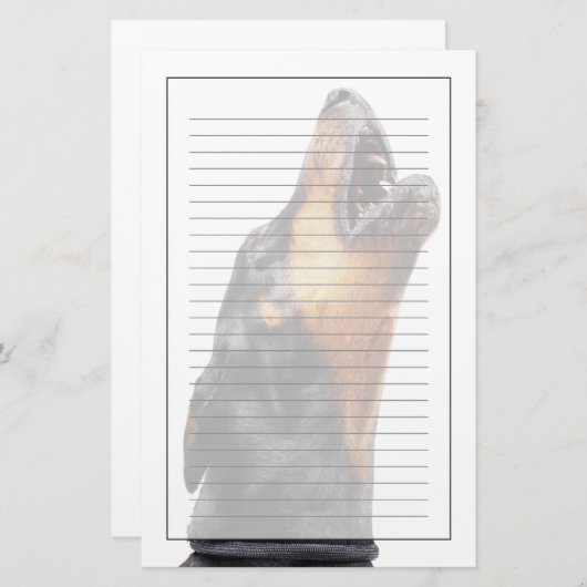 Papeterie Dobermann hurlant (Devant / Derrière)