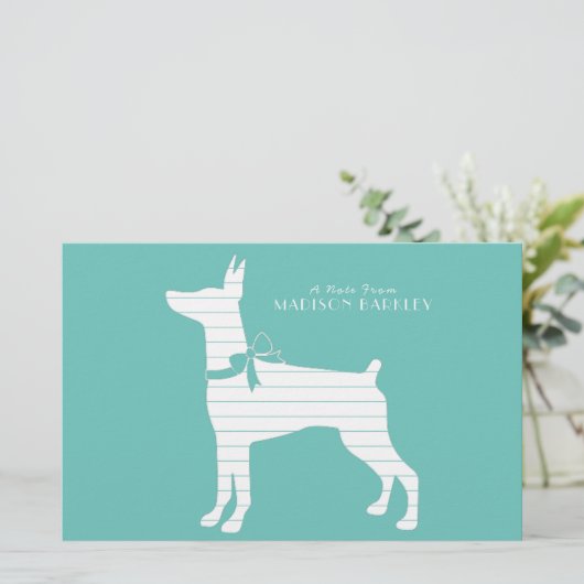 Papeterie Dobermann Pinscher Chien Chien Puppy Dobie (Debout devant)