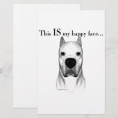 Papeterie Dogo Argentino Joyeux Visage (Devant / Derrière)