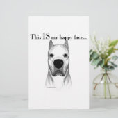 Papeterie Dogo Argentino Joyeux Visage (Debout devant)