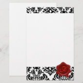 PAPETERIE DOMMAQUES NOIRS ET BLANCS, MONOGRAMME DE SCEAU DE (Devant / Derrière)
