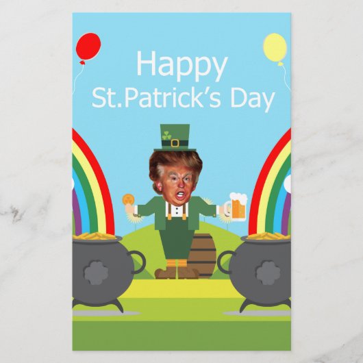 Papeterie donald trump leprechaun (Devant)