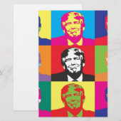 Papeterie Donald Trump Pop Art (Devant / Derrière)
