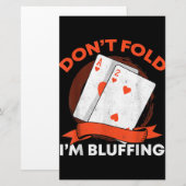 Papeterie Dont fold Poker (Devant / Derrière)