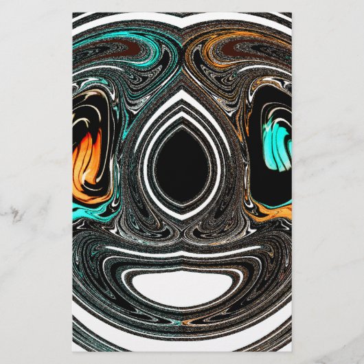 Papeterie Doodle ethnique africain Zebra texturé Art Imprime (Devant)