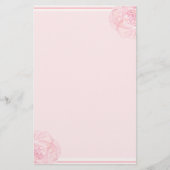 Papeterie Doucement frontière de rose de rose (Devant)