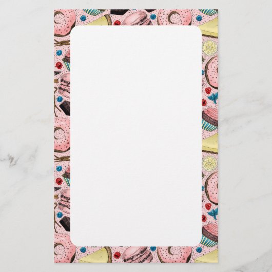 Papeterie Douceurs sur rose (Devant)