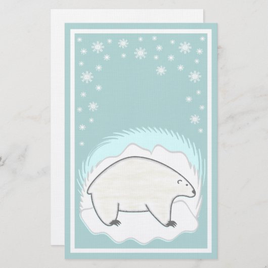 Papeterie d'ours blanc (Devant / Derrière)