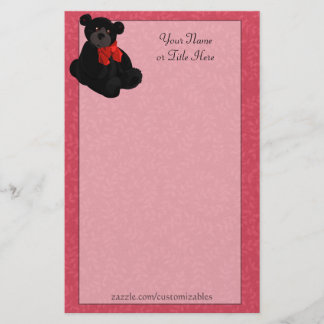 Papeterie d'ours en peluche noir
