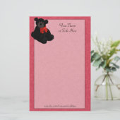 Papeterie d'ours en peluche noir (Debout devant)