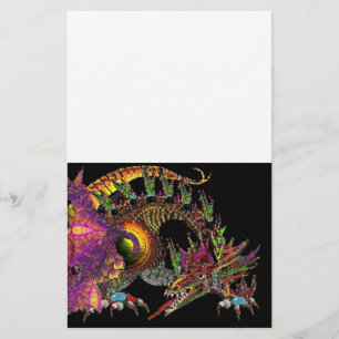 PAPETERIE DRAGO / DRAGON D'OR IMAGINAIRE EN NOIR PURPLE