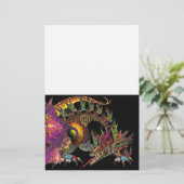 PAPETERIE DRAGO / DRAGON D'OR IMAGINAIRE EN NOIR PURPLE (Debout devant)