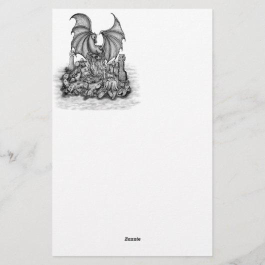 Papeterie Dragon avec Zombie (Dos)