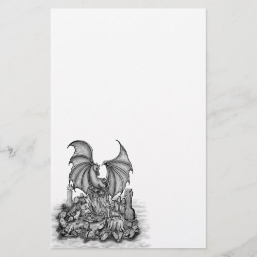 Papeterie Dragon avec Zombie (Devant)