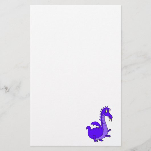 Papeterie Dragon câlin mignon pourpre (Devant)
