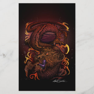 Papeterie Dragon (conception de signature)