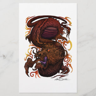 Papeterie Dragon (conception de signature)