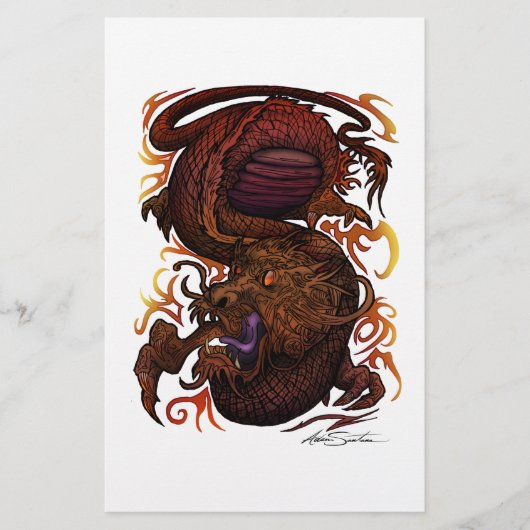 Papeterie Dragon (conception de signature) (Devant)