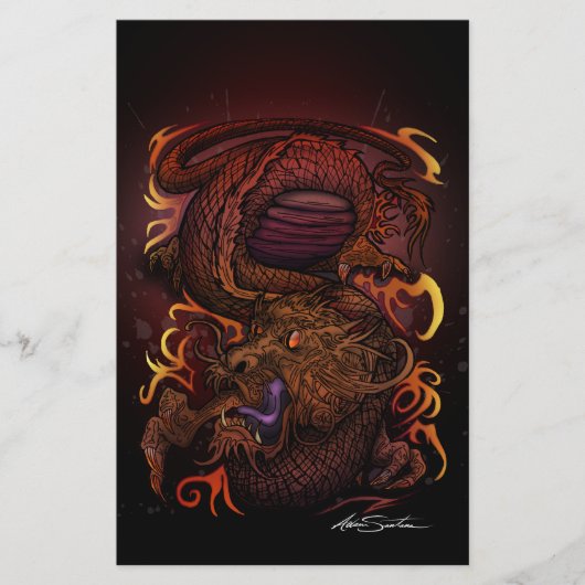 Papeterie Dragon (conception de signature) (Devant)