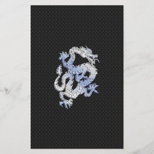 Papeterie Dragon de style de chrome sur la copie noire de (Devant)