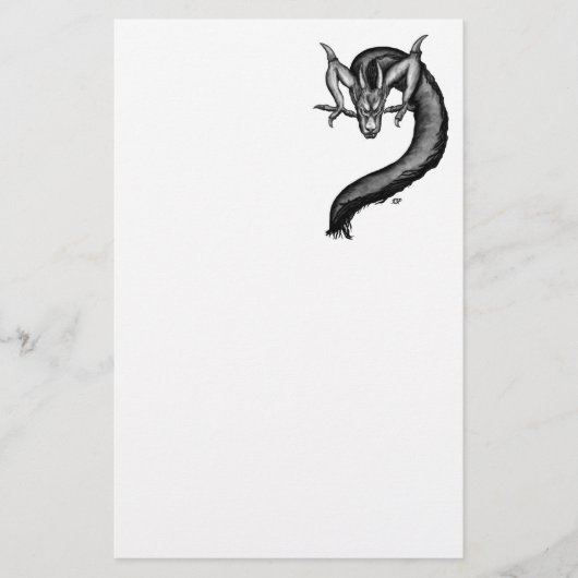Papeterie Dragon en style tatouage (Devant)