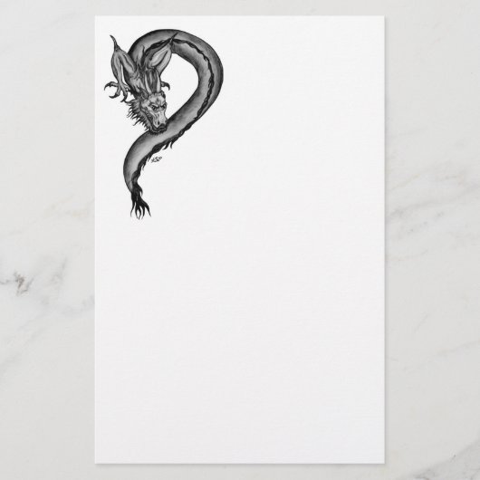 Papeterie Dragon en style tatouage (Devant)