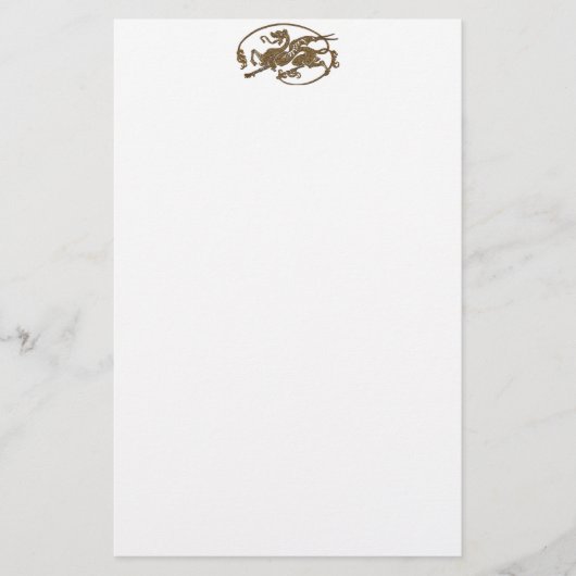 Papeterie Dragon médiéval Antiquité Designer Cadeau (Devant)