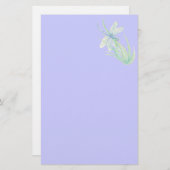 Papeterie Dragonfly originale en bleu et vert (Devant / Derrière)