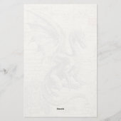 Papeterie Dragons et conception d'inspiration médiévale (Dos)