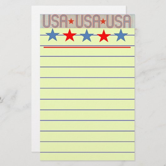 Papeterie Drapeau américain (Devant / Derrière)