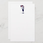 Papeterie Drapeau américain patriotique et feu d'artifice ga (Devant / Derrière)