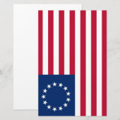 Papeterie Drapeau Betsy Ross (Devant / Derrière)