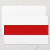Papeterie Drapeau biélorusse (rouge et blanc) (Devant / Derrière)