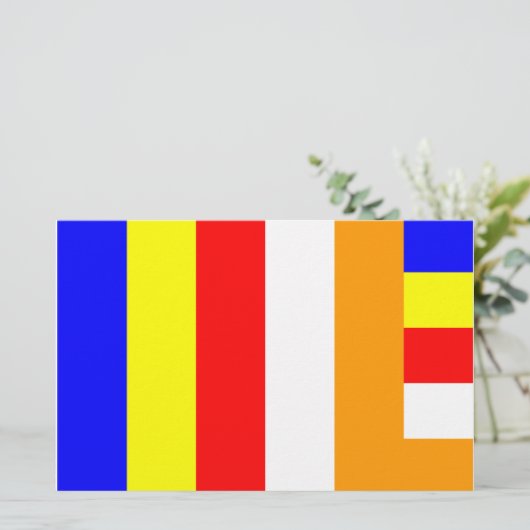 Papeterie Drapeau bouddhiste (Debout devant)