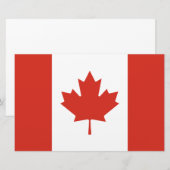 Papeterie Drapeau canadien (Feuille d'érable) (Canada) (Devant / Derrière)