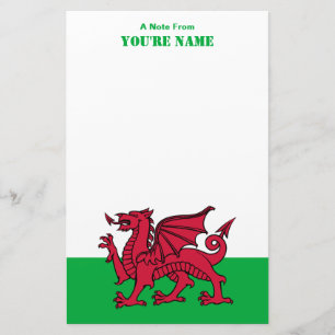 Papeterie Drapeau celtique du Dragon rouge du Pays de Galles