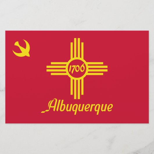 Papeterie Drapeau d'Albuquerque (Nouveau-Mexique) (Devant)