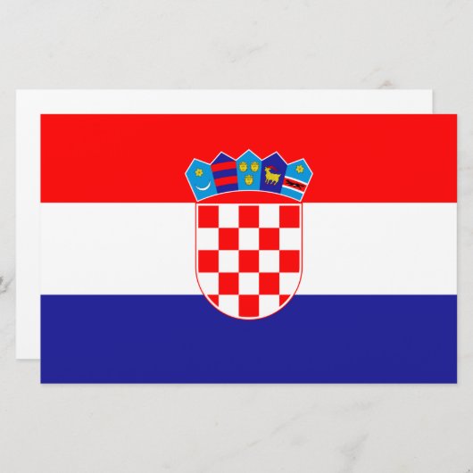 Papeterie Drapeau de Croatie (Devant / Derrière)