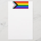Papeterie Drapeau de fierté Progress Pride de SlipperyJoe si (Devant)